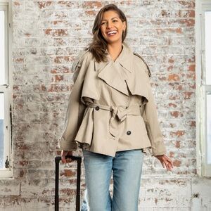 Zara Cropped Trench Coat